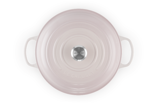 Le Creuset Cast Iron Signature Shallow Casserole 30cm Shell PinkShell Pink image number 4