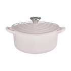Le Creuset Cast Iron Classic Heart Casserole with StainleStainless Steel Steel Heart Knob 20cm Shell PinkShell Pink image number 1