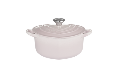 Cast Iron Heart Deep Casserole with Stainless Steel Heart Knob