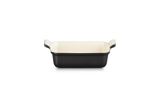Stoneware Heritage Rectangular DishMatte Black image number 1