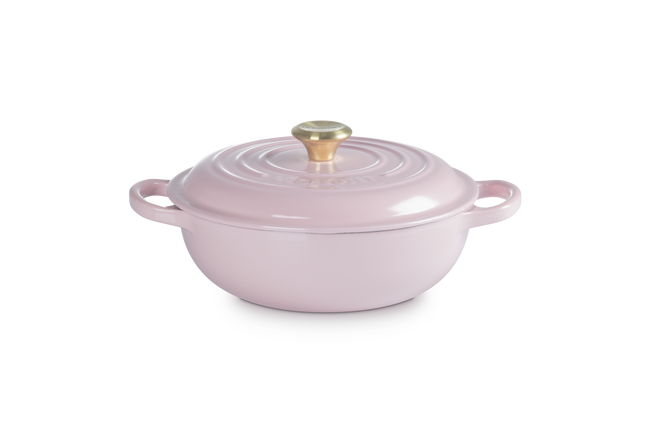 Le Creuset Cast Iron Signature Stew Pot 22cm Chiffon PinkChiffon Pink image number 1