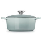 Le Creuset Cast Iron Signature Round Casserole 24cm Sea SaltSea Salt image number 3