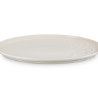 Le Creuset Stoneware La Collection Jardin Oval Casserole Serving Platter 36cm MeringueMeringue image number 1
