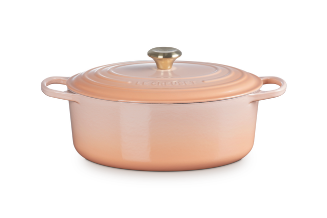 Le Creuset Peche Signature 6.3L Oval Cast Iron