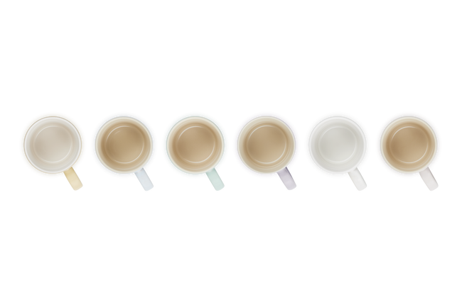 Stoneware Sorbet Set of 6 Espresso Mugs image number 6