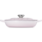 Cast Iron Petal Shallow CasseroleShell Pink image number 4