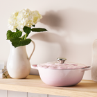 Le Creuset Cast Iron Signature Petal Soup Pot 26cm Shell PinkShell Pink image number 7