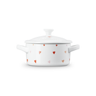 10cm Mini Rd Cocotte Bk White Heart Collection image number 3