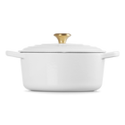 Le Creuset Cast Iron Signature Round Casserole 22cm WhiteWhite image number 3