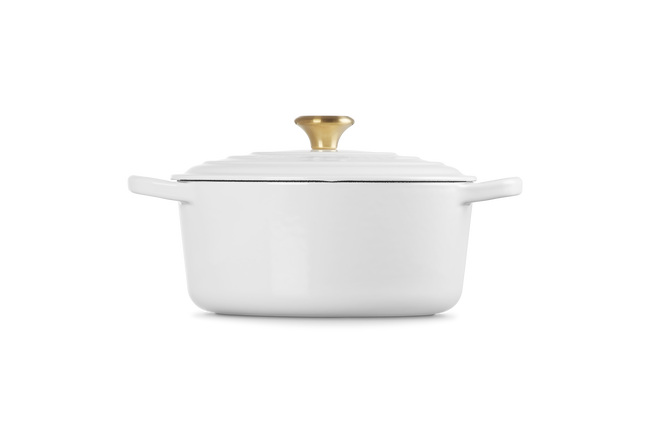 Le Creuset Cast Iron Signature Round Casserole 22cm WhiteWhite image number 3