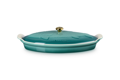 Stoneware Heritage Fish Baker with Lid