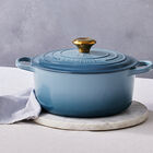 Cast Iron Signature Round CasseroleChambray image number 6