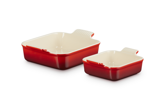 Stoneware Set of 2 Heritage Square Dishes image number 1