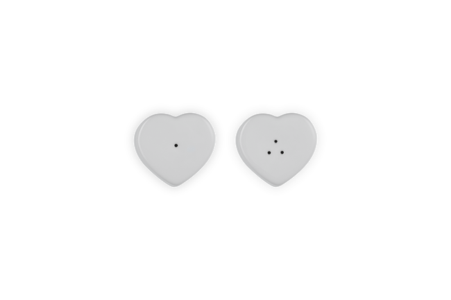 Stoneware Heart Salt & Pepper ShakersWhite image number 4