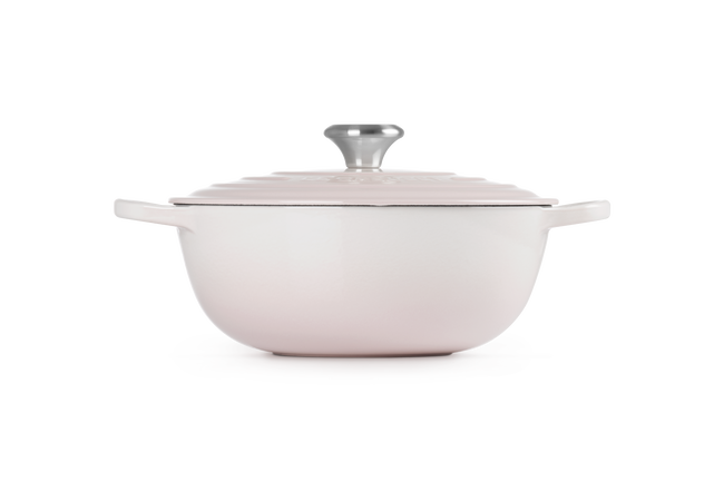 Le Creuset Cast Iron Signature Soup Pot 26cm Shell PinkShell Pink image number 3