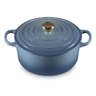 Cast Iron Signature Round CasseroleChambray image number 2