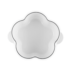 Le Creuset Cast Iron Floral Casserole 20cm with Gold Knob White image number 4
