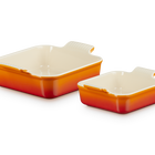 Stoneware Set of 2 Heritage Square DishesFlame image number 1