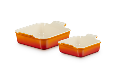 Stoneware Set of 2 Heritage Square Dishes