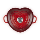 Cast Iron Heart Shaped Casserole with Heart KnobCerise image number 3