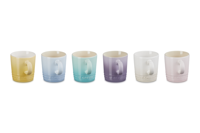 Stoneware Sorbet Set of 6 Espresso Mugs image number 2