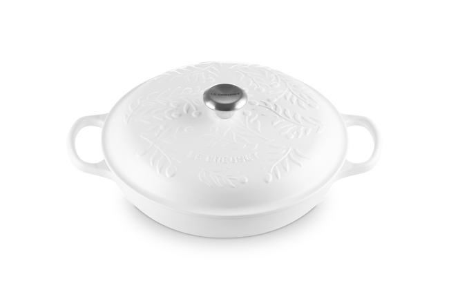 Cast Iron Olive Branch Shallow CasseroleCotton image number 2