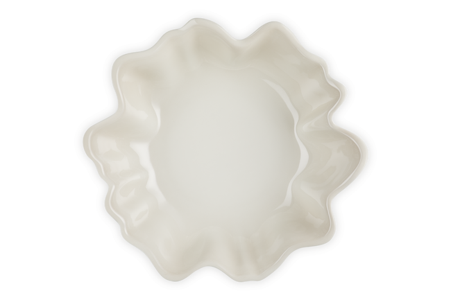 Stoneware Iris Serving BowlMeringue image number 4