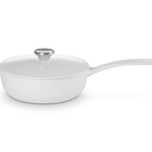 Le Creuset Cast Iron Classic Saucier Pan 21cm WhiteWhite image number 1