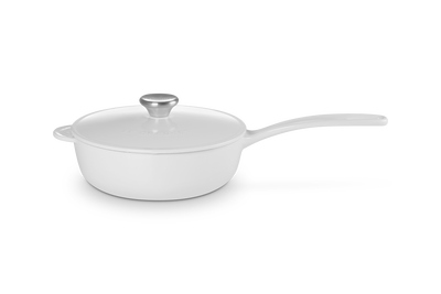 Le Creuset Cast Iron Classic Saucier Pan 21cm White