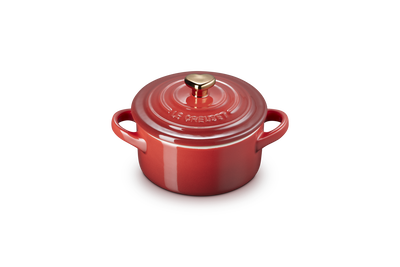 Stoneware Mini Cocotte with Gold Heart Knob