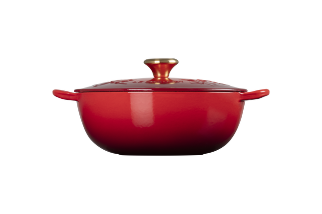 Cast Iron Holly Soup Pot with Gold Knob image number 5