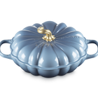 Le Creuset Cast Iron Signature Pumpkin Shallow Casserole 28cm ChambrayChambray image number 2