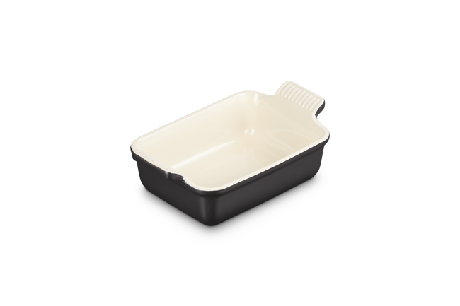 Stoneware Heritage Rectangular DishMatte Black image number 6