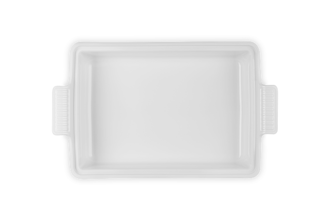 Stoneware Heritage Rectangular Dish with LidWhite image number 5
