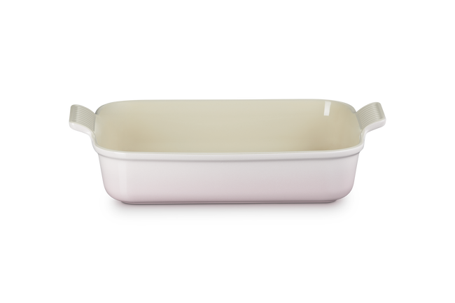 Stoneware 32cm Heritage Rectangular DishShell Pink image number 1