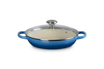 Cast Iron Signature Shallow Braiser with Glass Lid