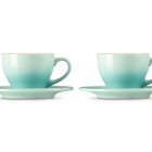 Stoneware Set of 2 Cups and SaucersCool Mint image number 3
