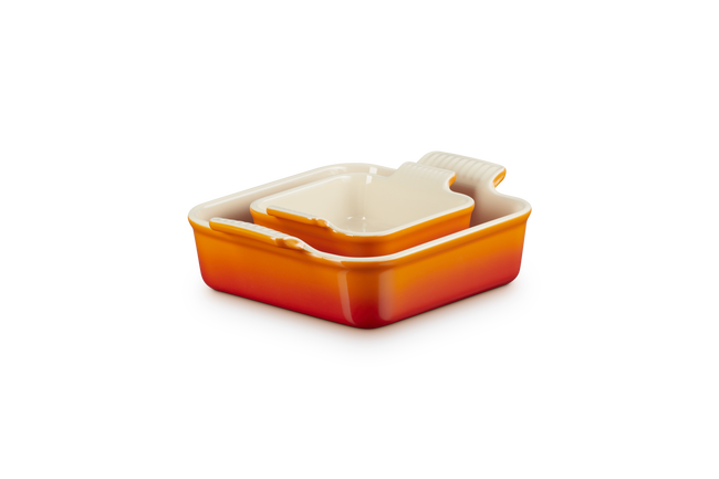 Stoneware Set of 2 Heritage Square DishesFlame image number 2