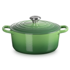 Le Creuset Cast Iron Signature Round Casserole 22cm Bamboo GreenBamboo image number 1