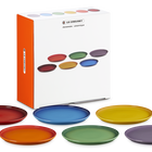 Stoneware Rainbow Set of 6 Coupe Dinner Plates image number 1