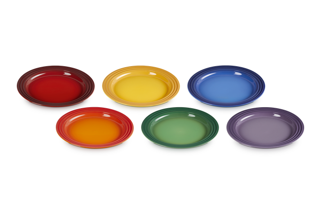 Stoneware Rainbow Set of 6 Side Plates image number 3