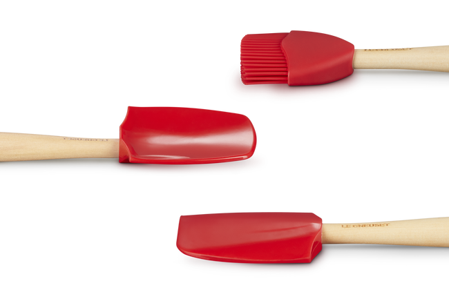 Le Creuset Silicone Craft 3-piece Utensil Set CeriseCerise image number 2