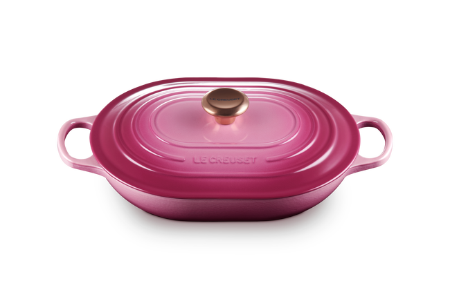 Le Creuset Cast Iron Signature Oblong Casserole 31cm BerryBerry image number 2