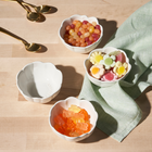 Le Creuset Stoneware Petal Set of 4 Mini Bowls White image number 5