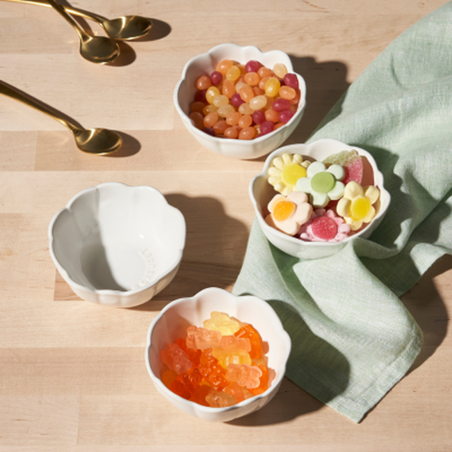 Le Creuset Stoneware Petal Set of 4 Mini Bowls White image number 5