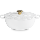 Le Creuset Cast Iron Signature Petal Soup Pot 26cm WhiteWhite image number 1