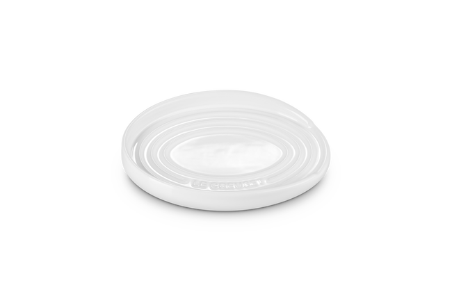 Stoneware Oval Spoon RestWhite image number 1
