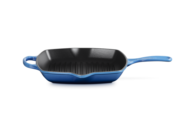 Le Creuset Cast Iron Signature Square Skillet Grill 26cm Azure BlueAzure Blue image number 1