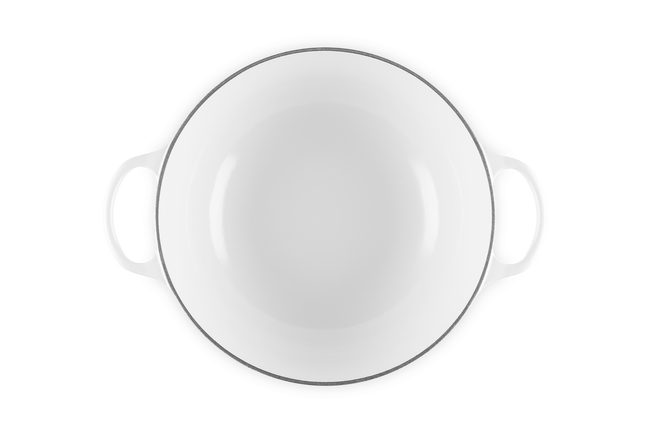 Le Creuset Cast Iron Signature Petal Soup Pot 26cm WhiteWhite image number 4