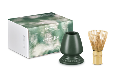 Le Creuset Serenity Matcha Whisk with Stand For&ecirc;t